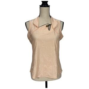 Jamie Sadock NWT  Peach Sleeveless Golf Shirt Top size Small